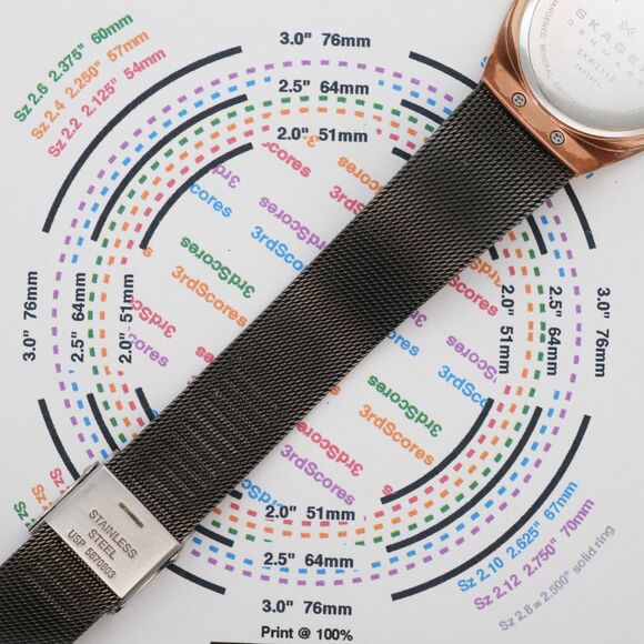 Skagen SKW2113 28mm Rose Gold Tone Quartz Watch Crystal Bezel Working